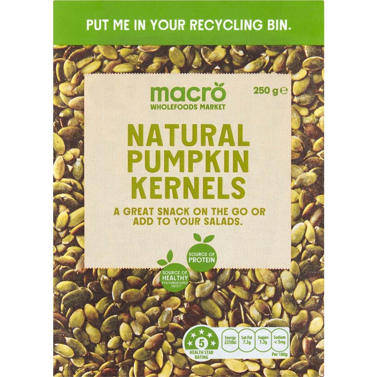 Macro Natural Pumpkin Kernels