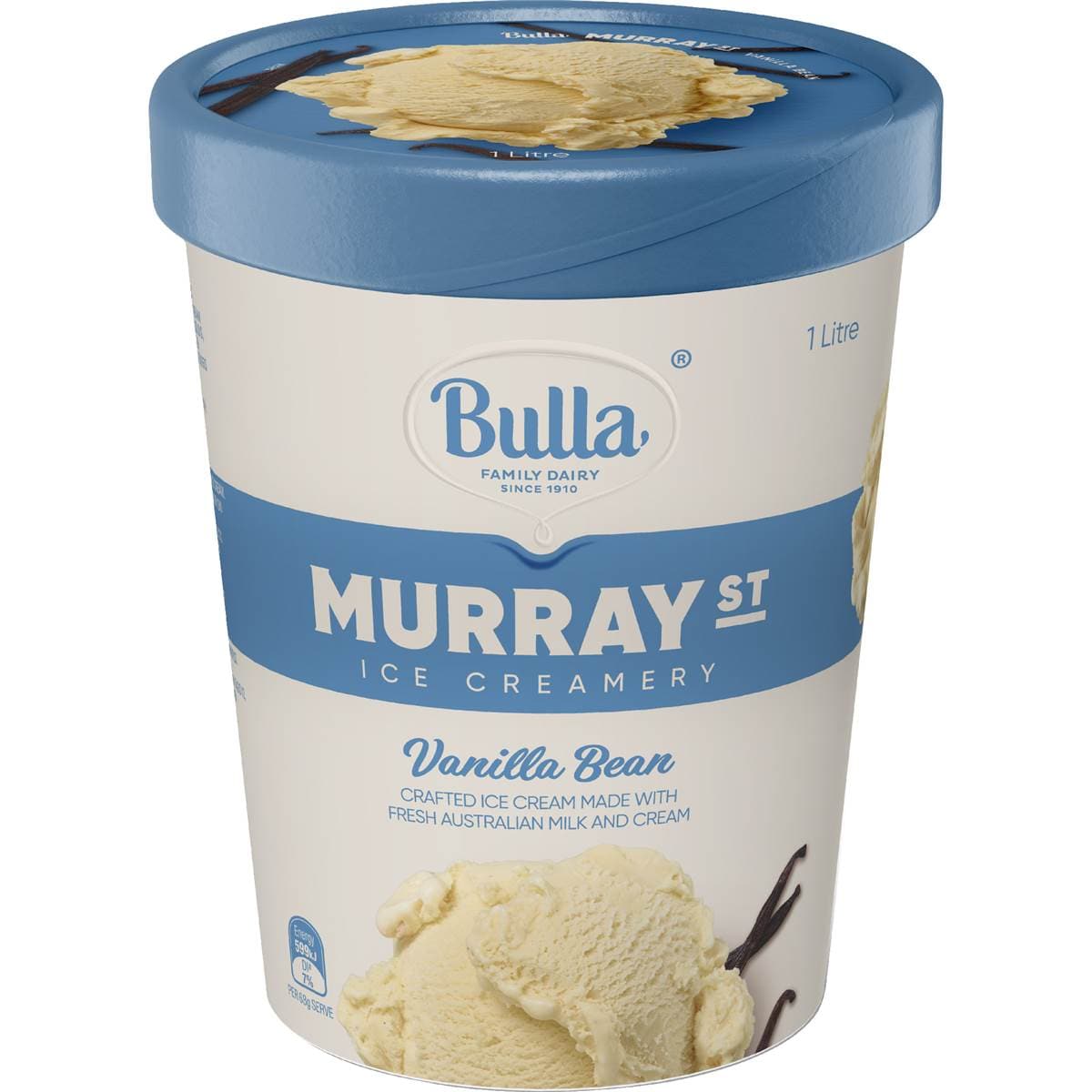 Bulla Murray St Vanilla Bean Ice Cream 1L