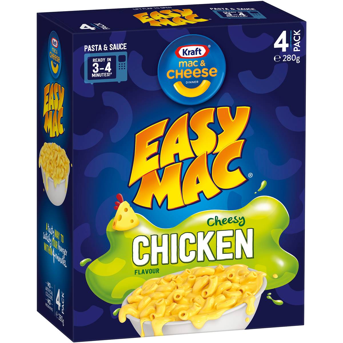 Calories in Kraft Easy Mac & Cheese Macaroni Pasta Cheesy Chicken Box