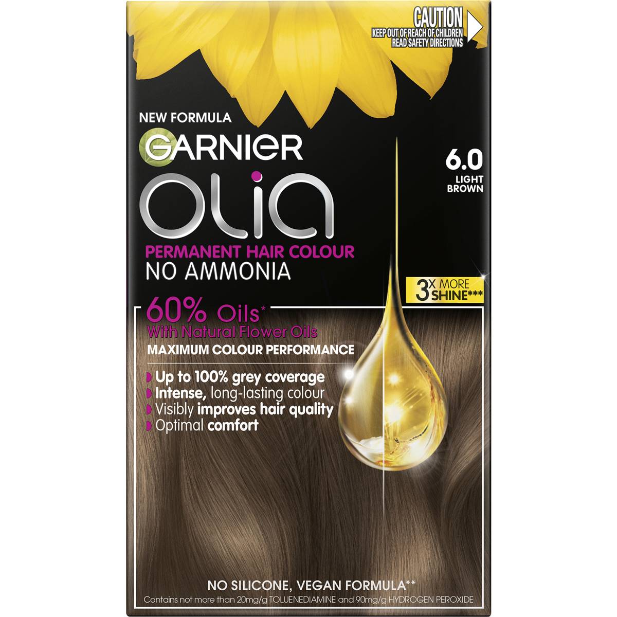 Garnier Olia Permanent Hair Colour Light Brown each