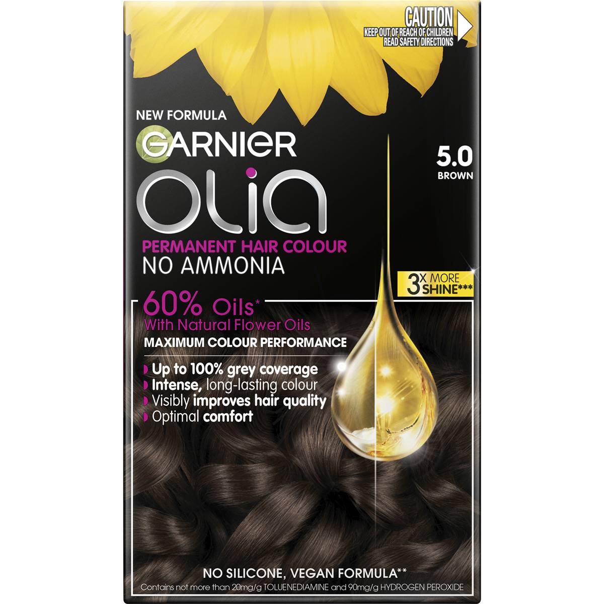 Garnier Olia Permanent Hair Colour Brown each