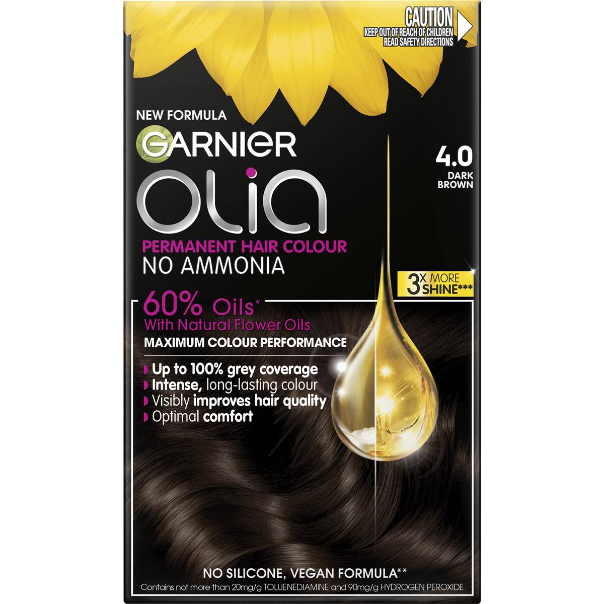 Garnier Olia Permanent Hair Colour Dark Brown each
