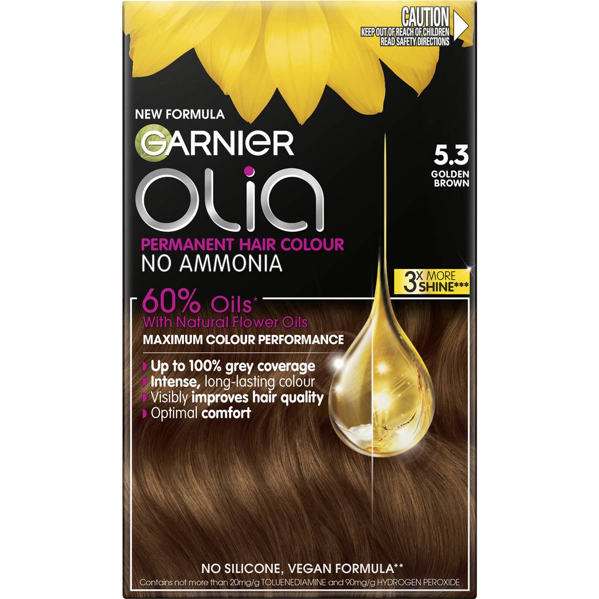 Garnier Olia Permanent Hair Colour Golden Brown each