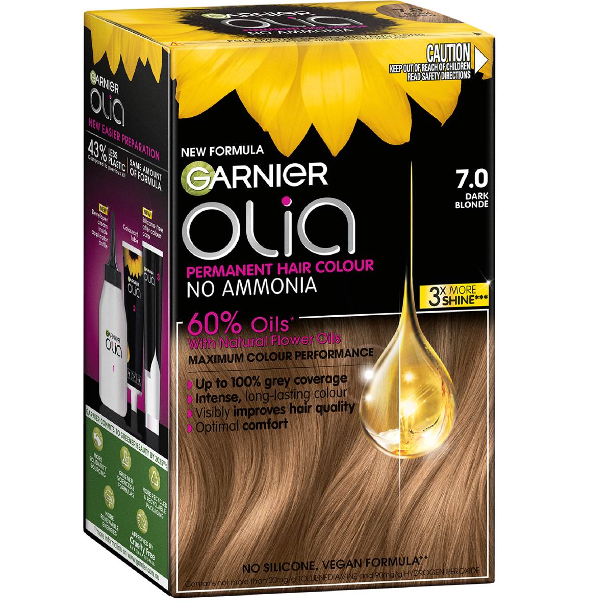 Garnier Olia Permanent Hair Colour Dark Blonde each