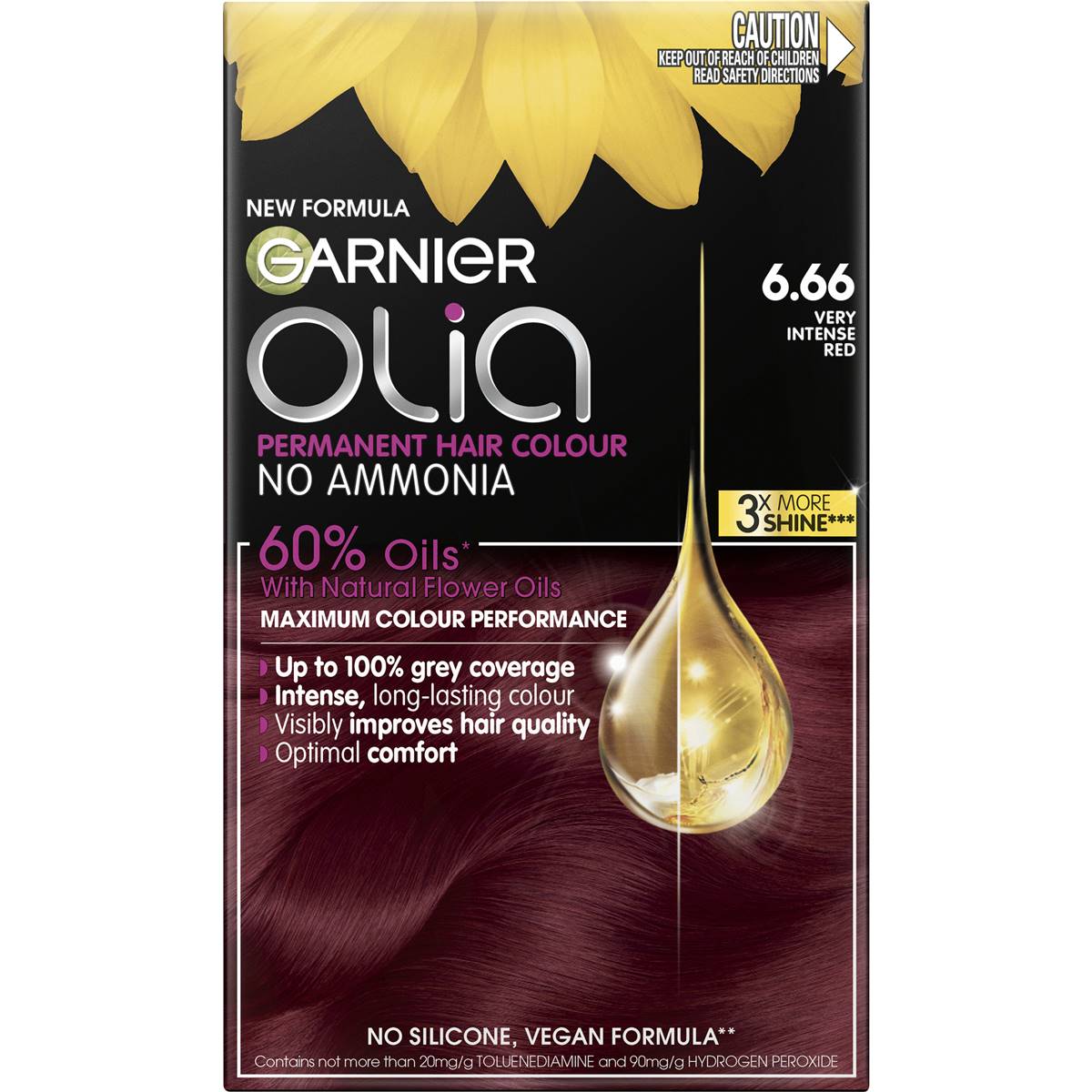 Garnier Olia Permanent Hair Colour Very Intense Red each