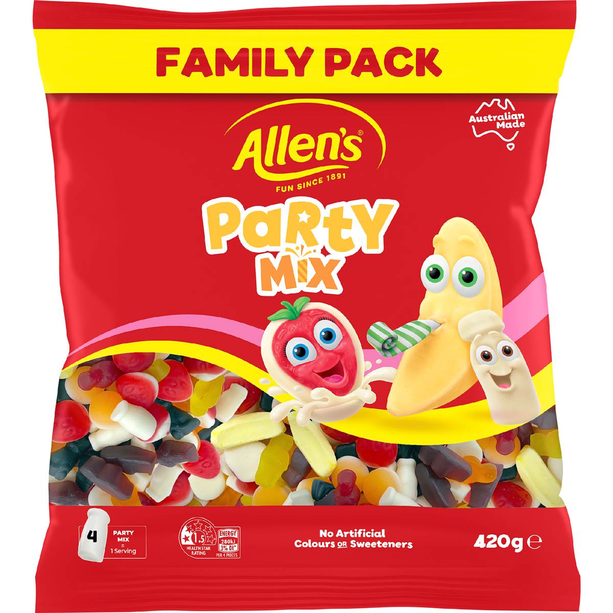 449 calories in Allen's Fantales Family Size (100g) calcount