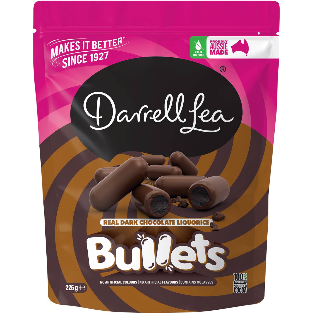 Calories in Coles Liquorice Bullets Milk Chocolate calcount