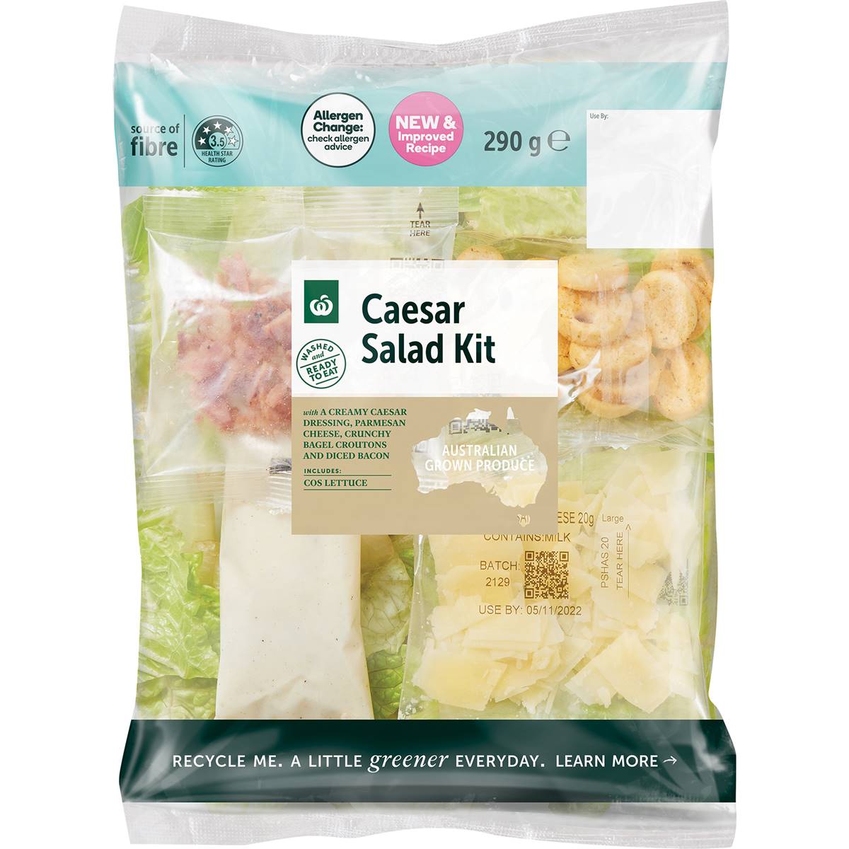 Calories in Woolworths Caesar Salad Kit Kit