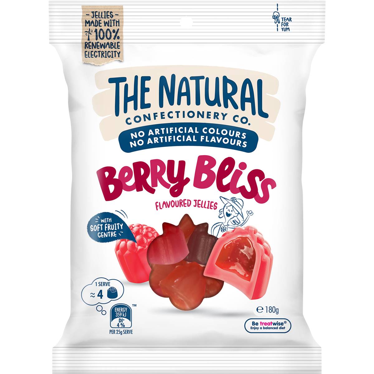 The Natural Confectionery Co. Berry Bliss Lollies 180g
