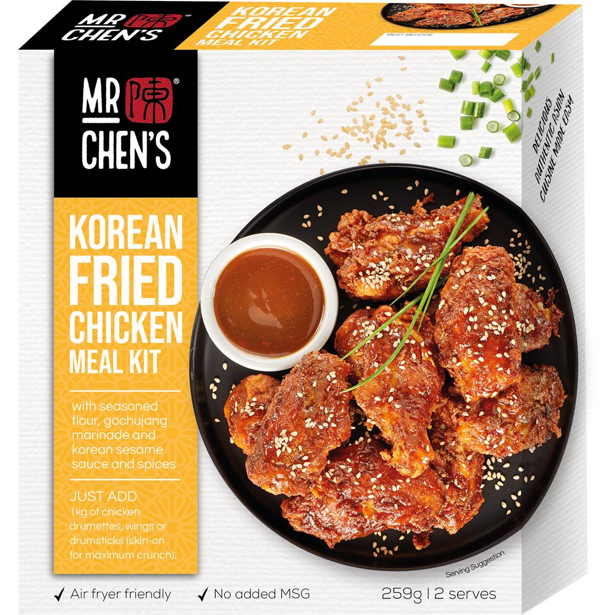 209 calories in Mr Chen's Korean Fried Chicken Meal Kit (100g) calcount
