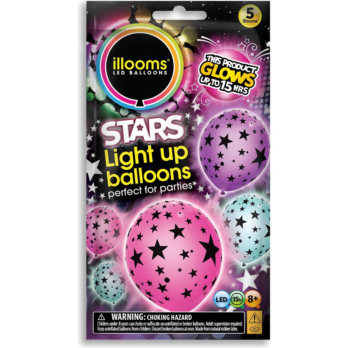 Illooms Stars Light Up LED Balloons