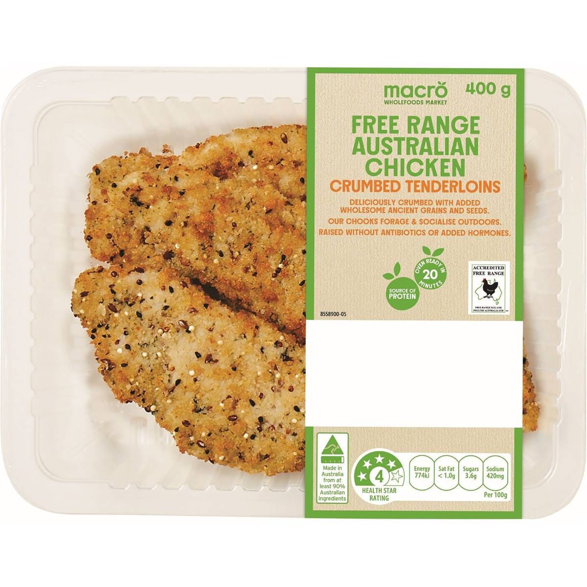 Calories in Macro Chicken Tenderloins Free Range calcount