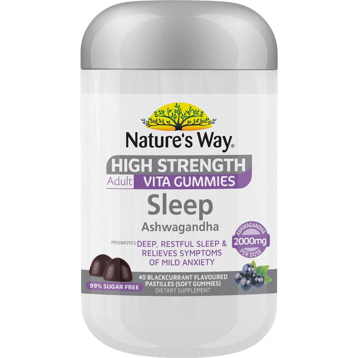 Nature's Way High Strength Sleep Ashwagandha Adult Vita Gummies 40 pack