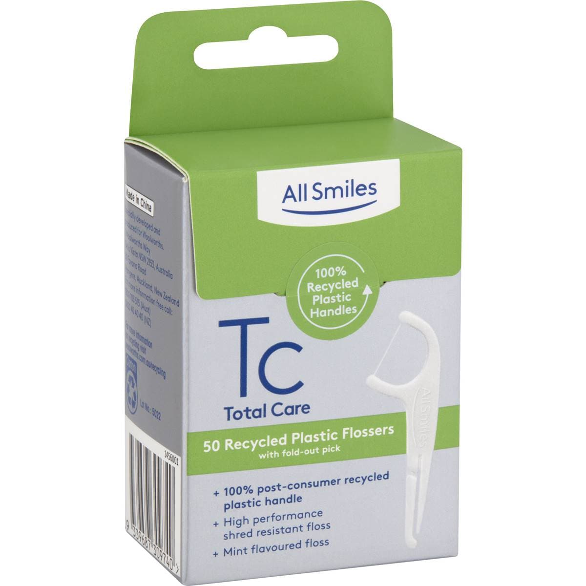 All Smiles Total Care Recycled Plastic Flossers