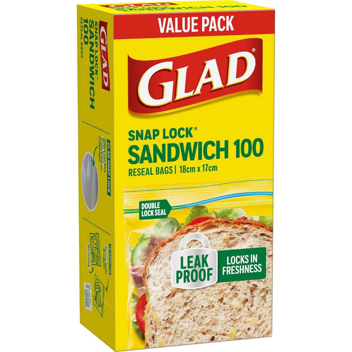 Glad Snaplock Reseal Sandwich Bags