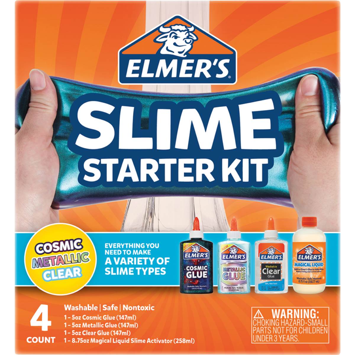 Elmer's Slime Starter Kit Cosmic Metallic & Clear each