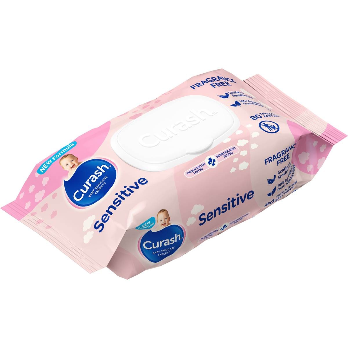 Curash Baby Wipes Fragrance Free 80 pack