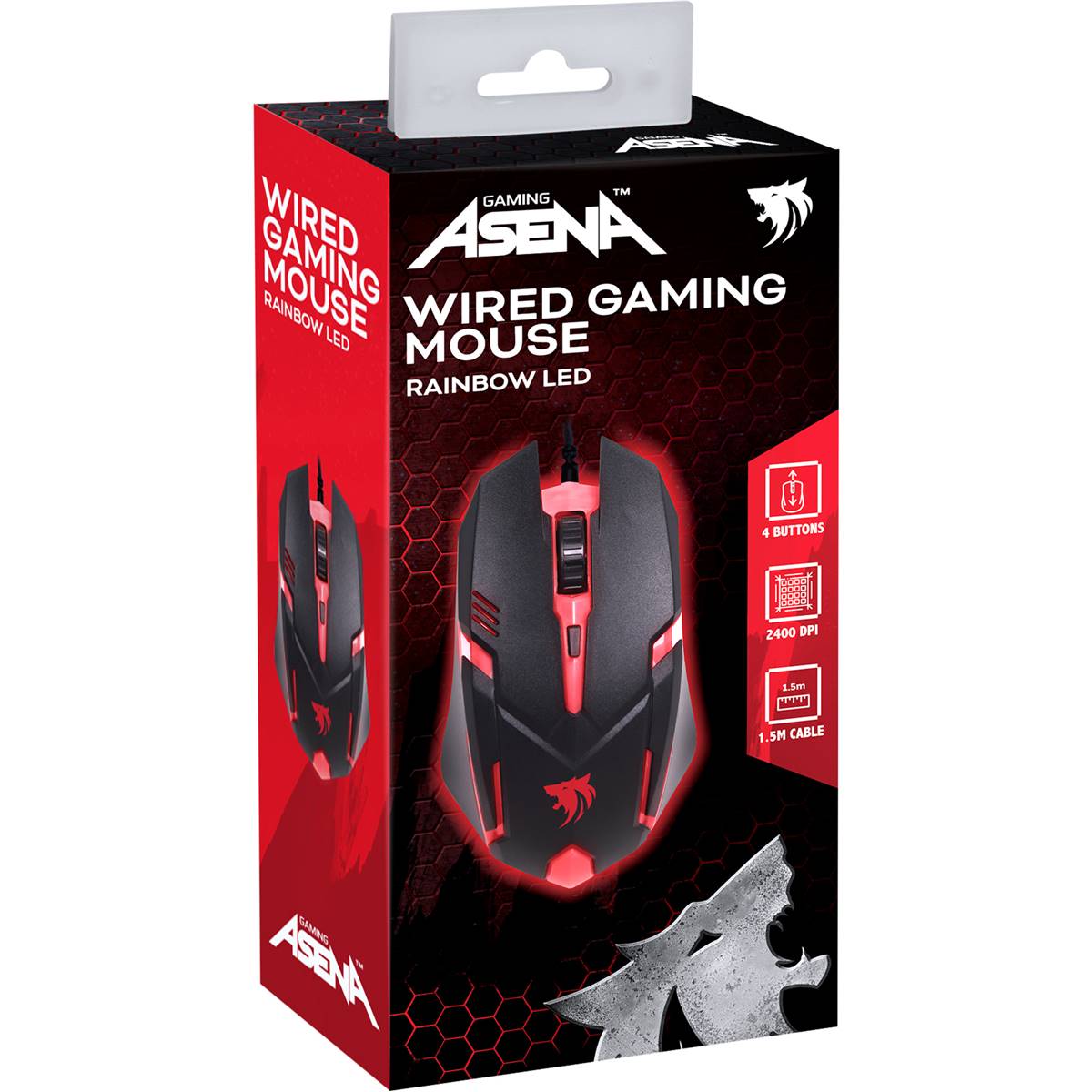 Asena Wired Gaming Mouse Rainbow LED