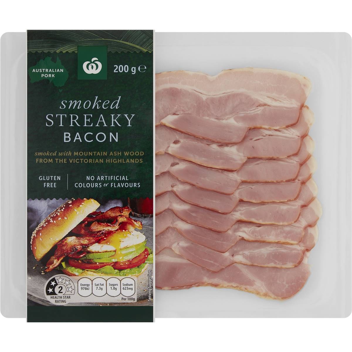 Woolworths Smoked Australian Streaky Bacon