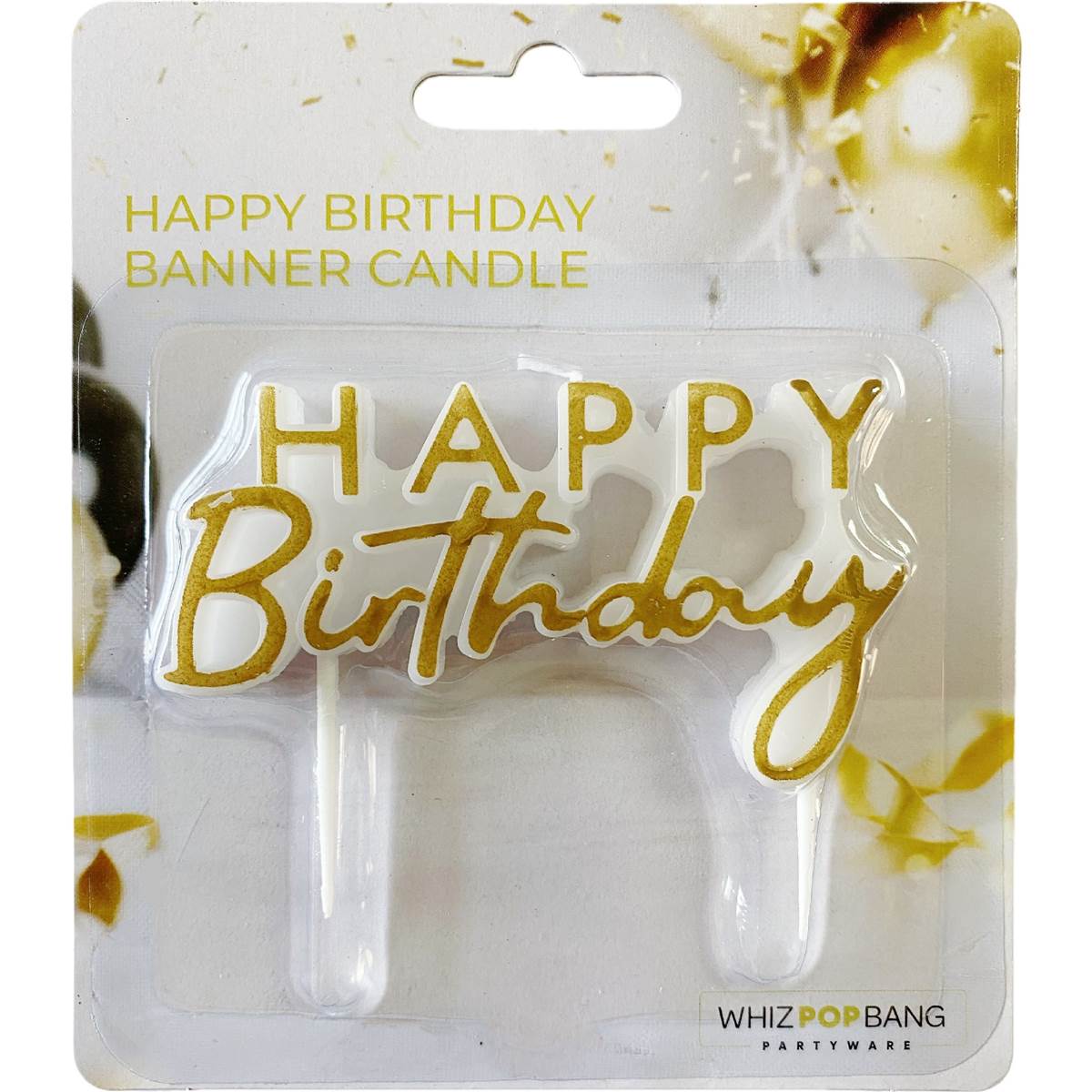 Whiz Pop Bang Happy Birthday Banner Candle