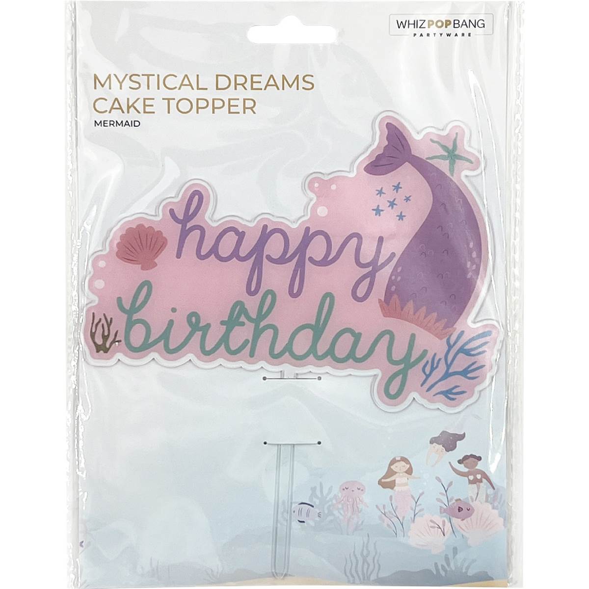Whiz Pop Bang Mystical Mermaids Acrylic Cake Topper