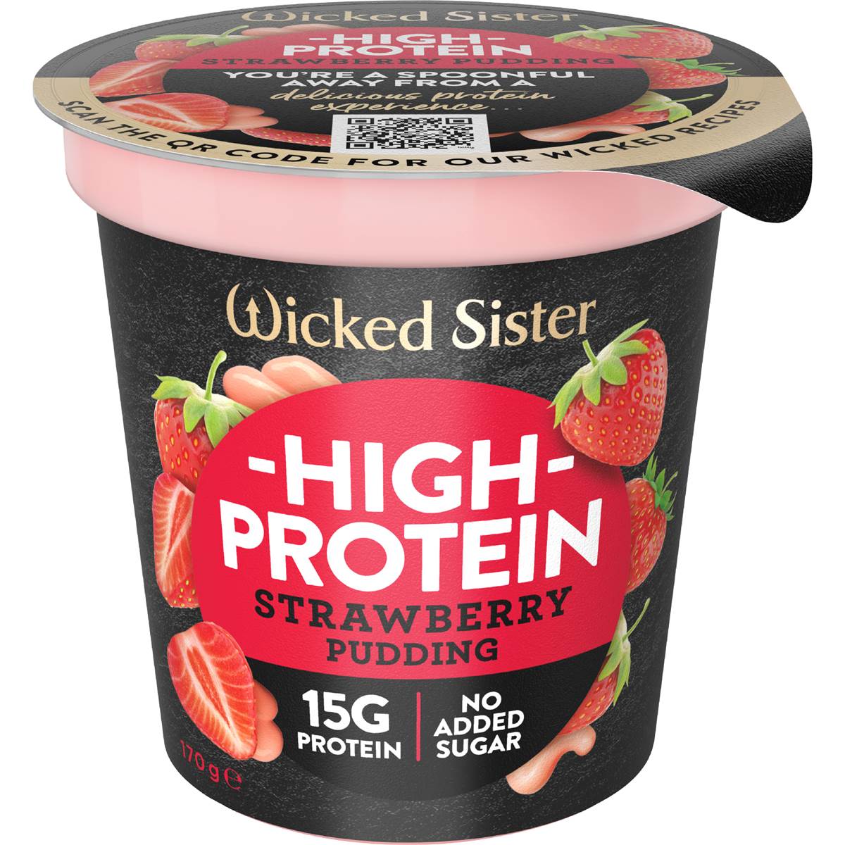 Wicked Sister High Protein Strawberry Pudding