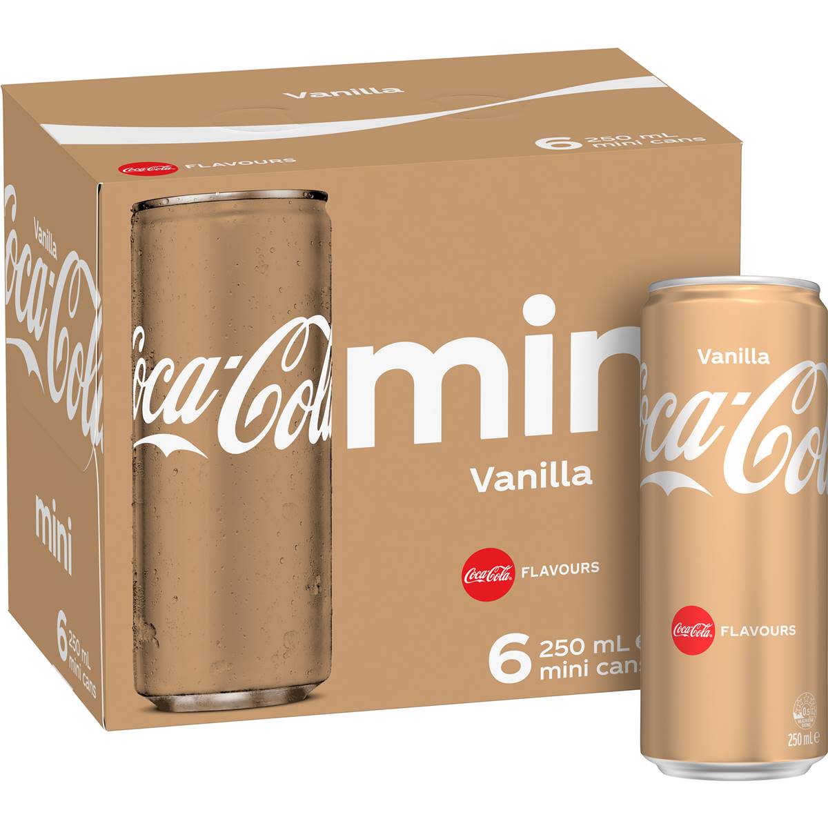 Calories in Coca - Cola Vanilla  Soft Drink Mini Cans Mini Cans