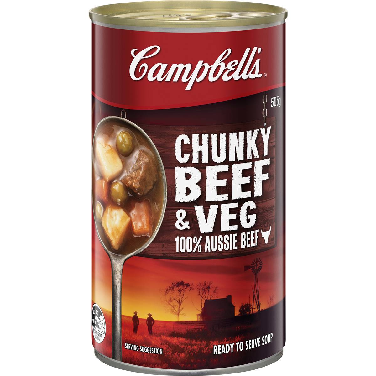 Calories in Campbell's Chunky Canned Soup Beef Hearty & Filling calcount