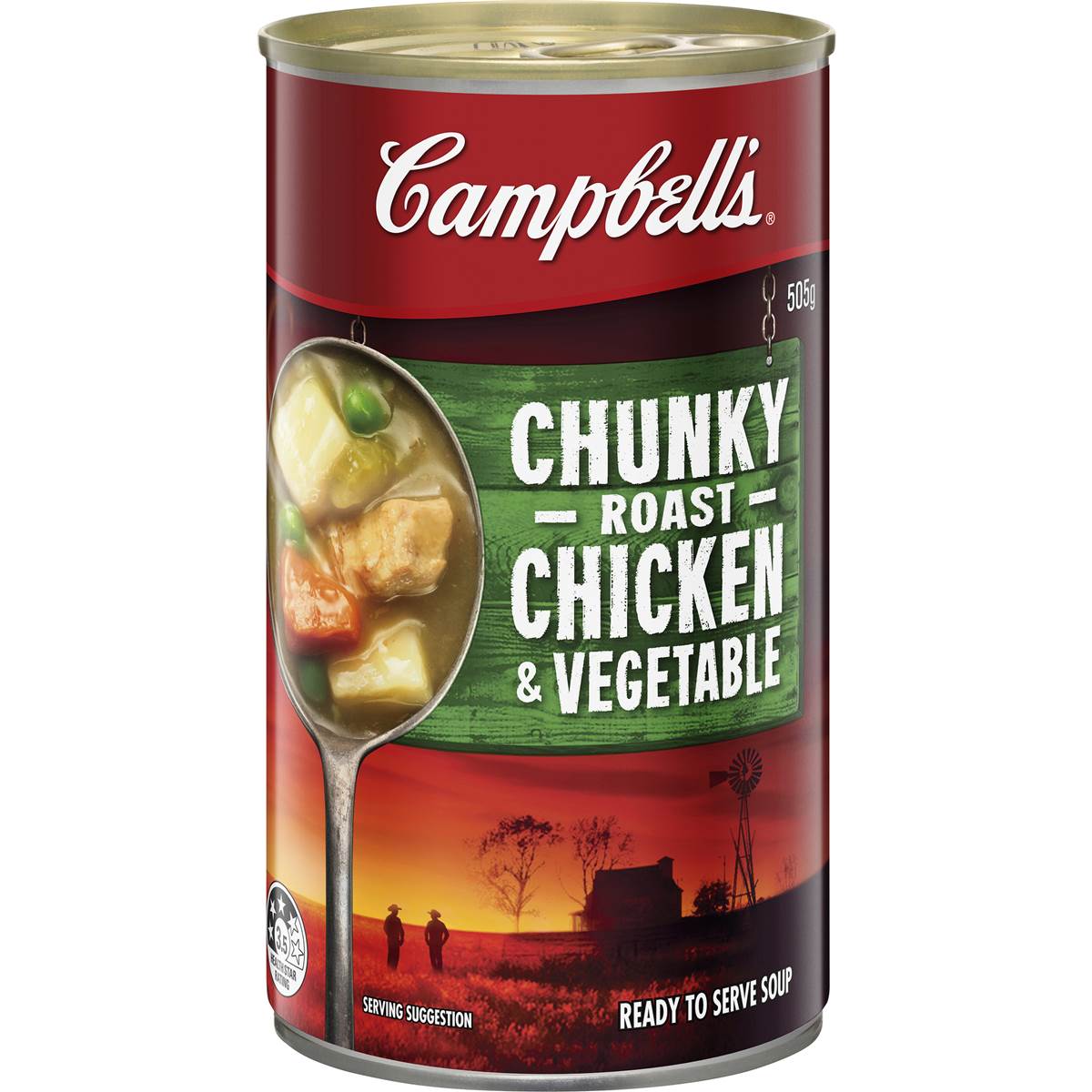 Calories in Campbell's Chunky Soup Can Roast Chicken & Vegetable calcount