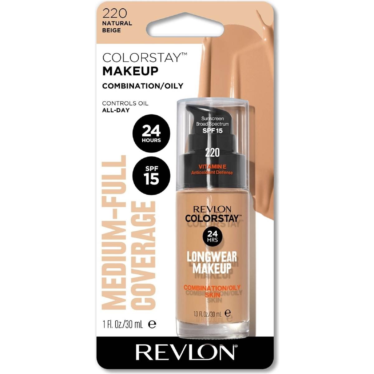 Revlon Colorstay Longwear Makeup Combination/Oily-Natural Beige 30mL