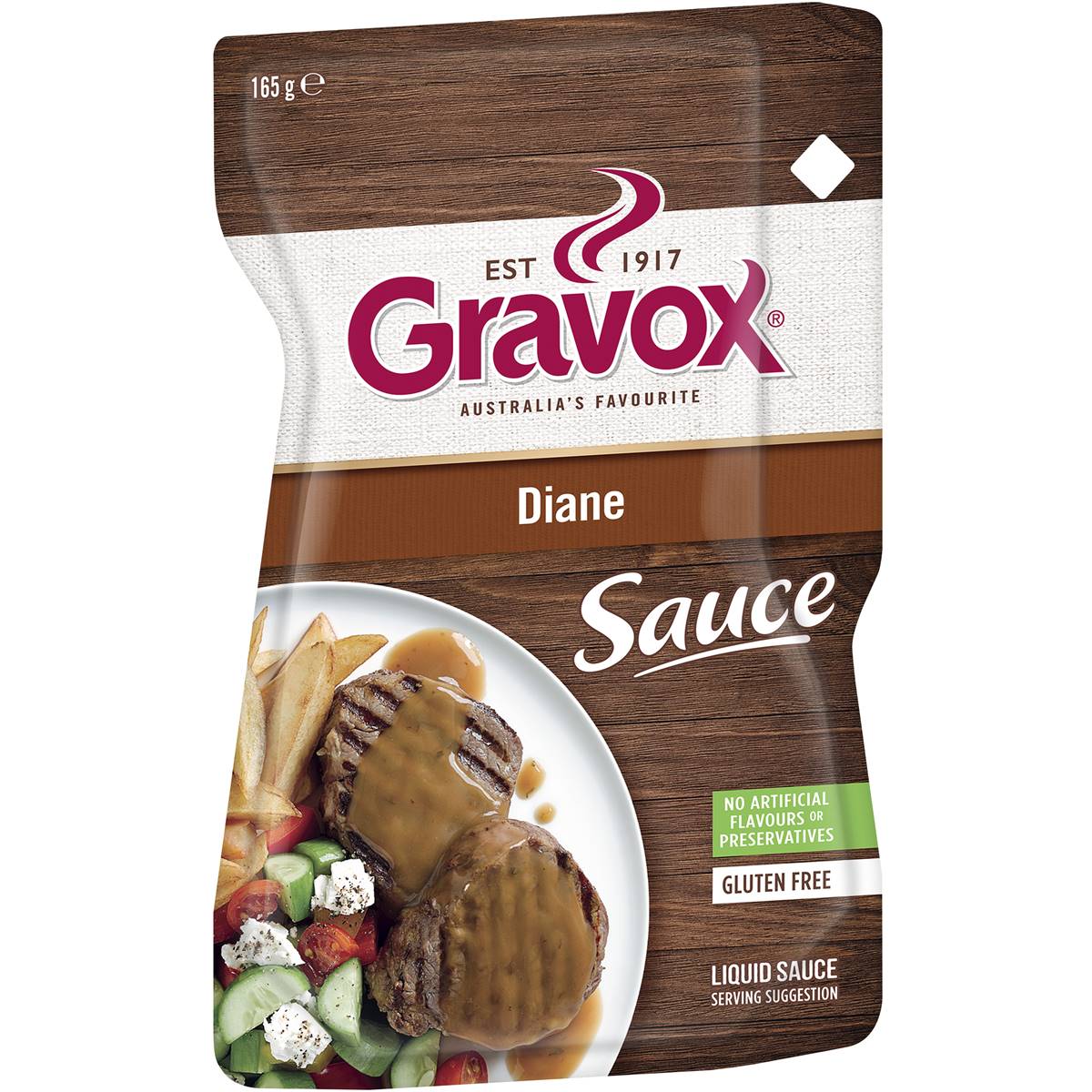 Calories in Gravox Diane Sauce Liquid Pouch Diane