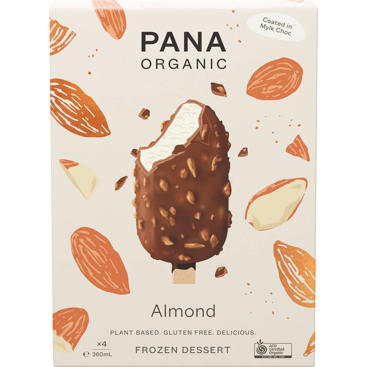 Calories in Pana Organic Almond Frozen Dessert Sticks