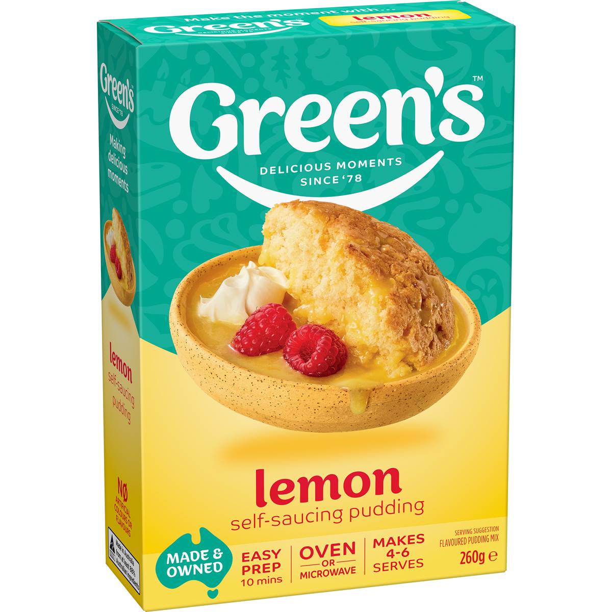 Calories in Green's Pudding Lemon Sponge Calorie Counter Australia