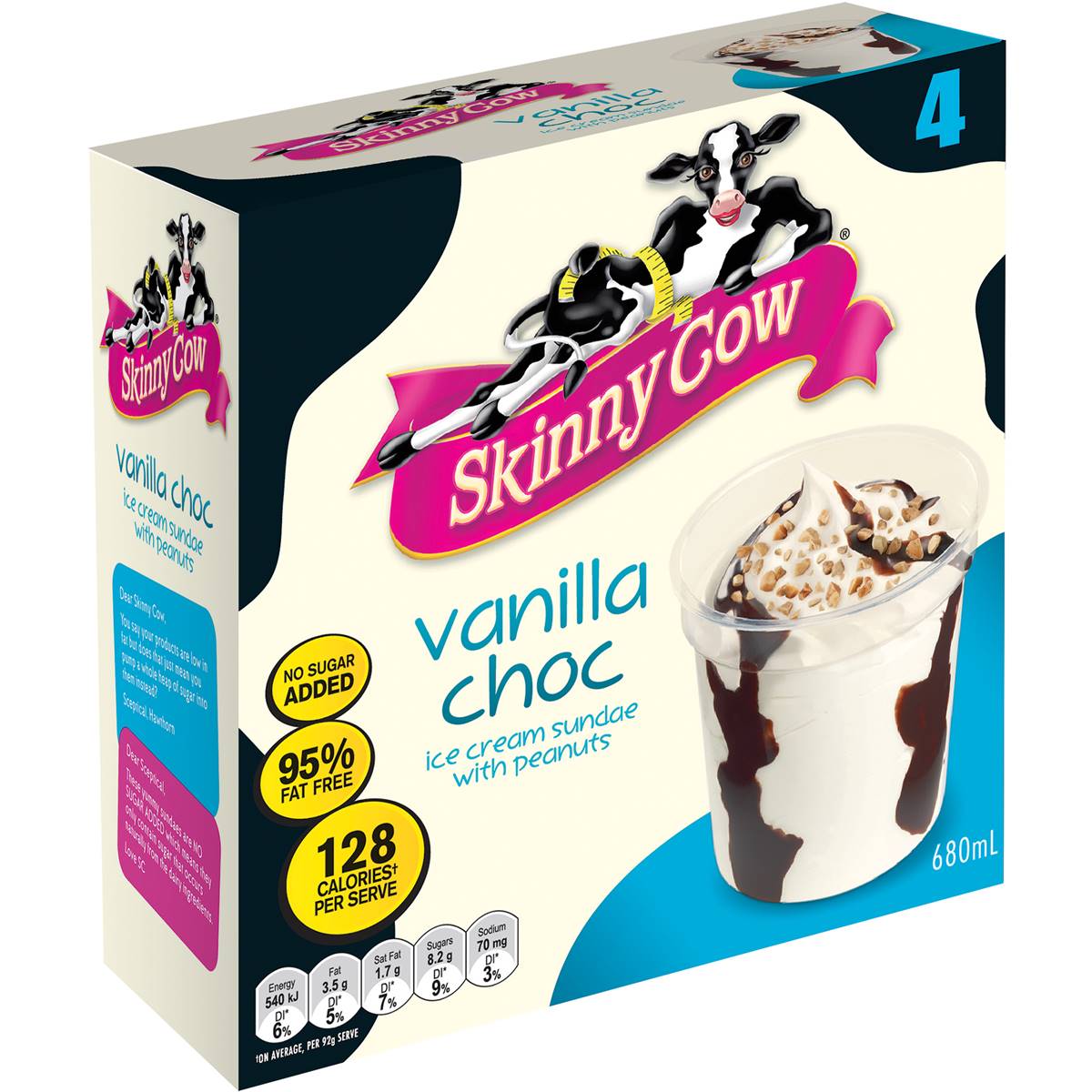 Calories In Skinny Cow Vanilla Chocolate Ice Cream Sundae Cups Calcount 7791