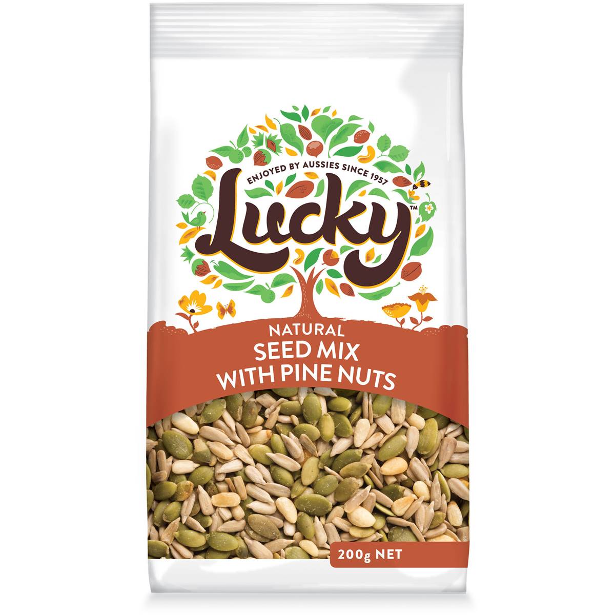 Calories in Lucky Natural Seed Mix With Pine Nuts Calorie Counter Australia