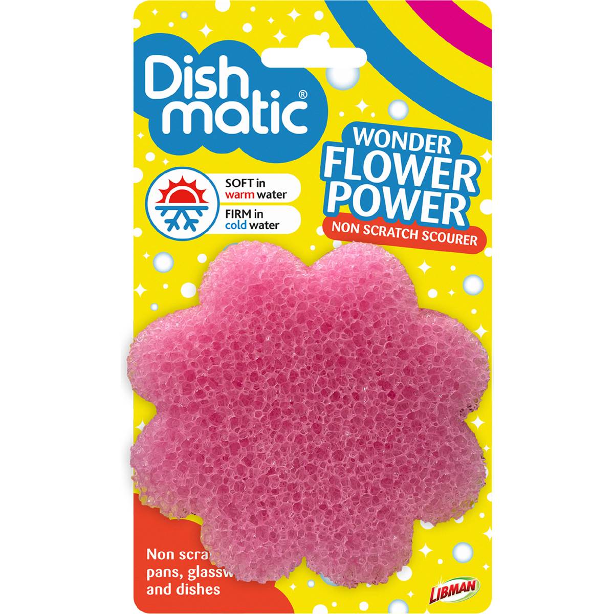 Dishmatic Essentials Flower Power Scrub Scourer each – Woolworths