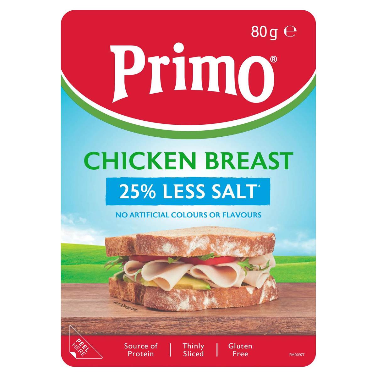 Primo Chicken Breast Sliced 25% Less Salt 80g