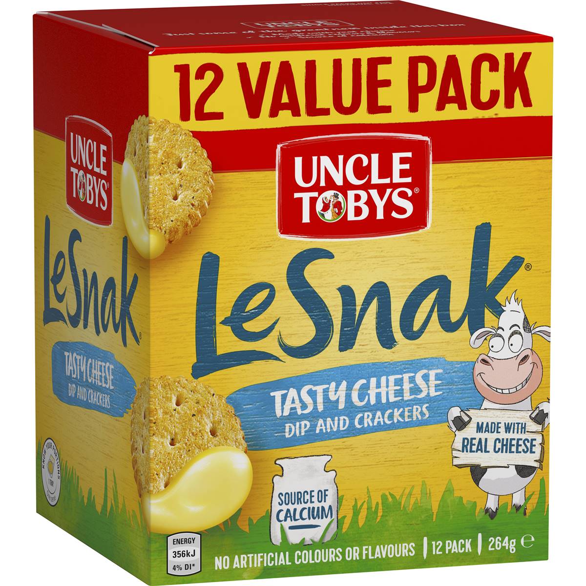 Calories in Uncle Tobys Le Snak Tasty Cheese Dip & Crackers