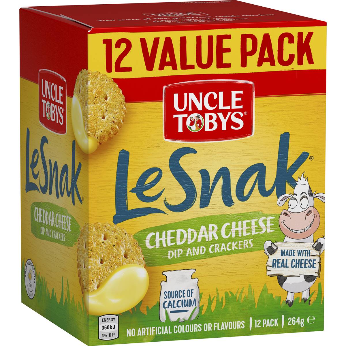 Calories in Uncle Tobys Le Snak Cheddar Cheese Dip & Crackers