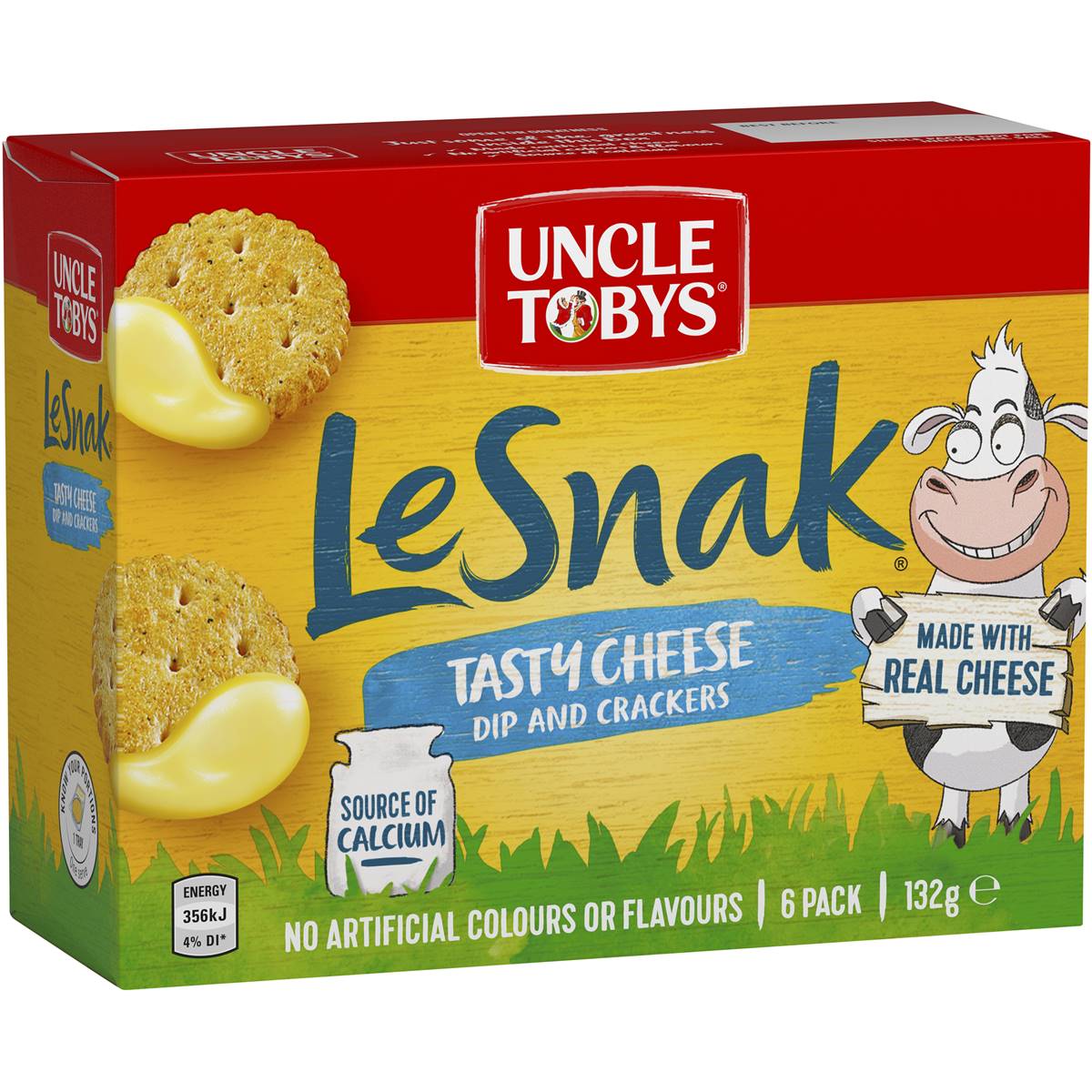 Uncle Tobys Le Snak Tasty Cheese Dip & Crackers