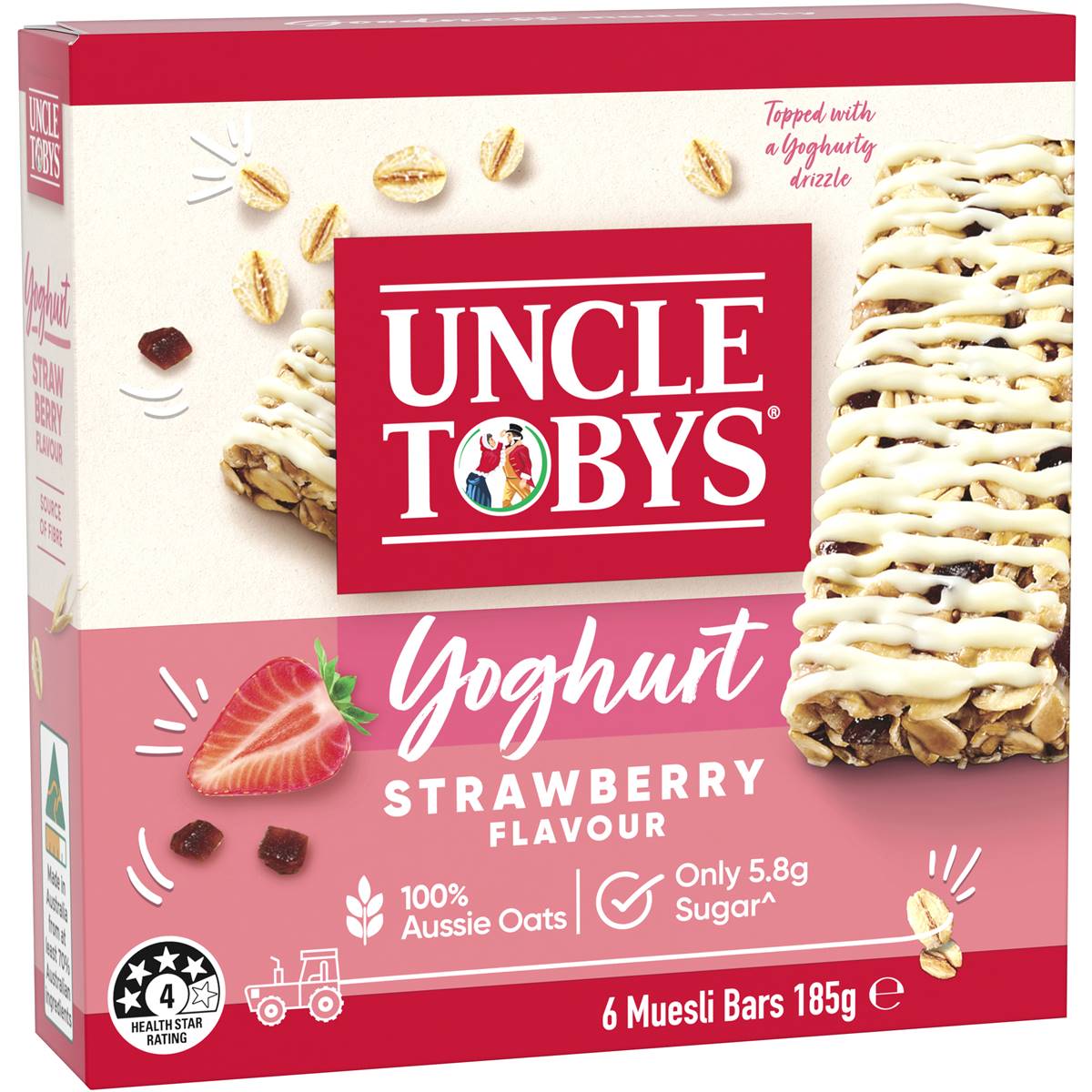 Calories in Uncle Tobys Muesli Bars Yoghurt & Strawberry