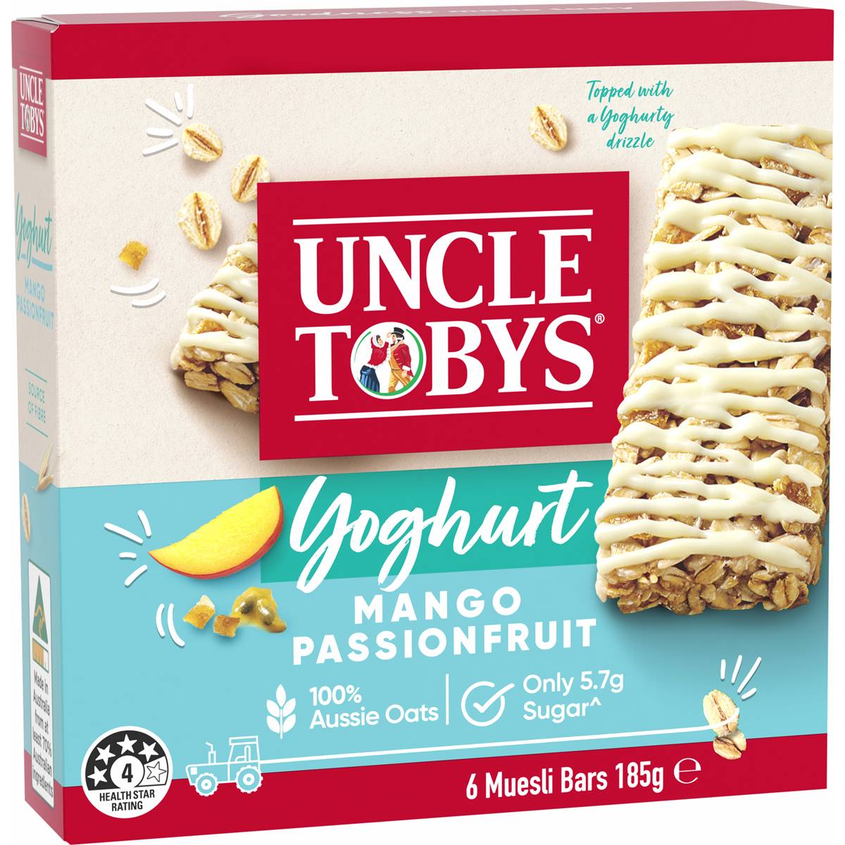Calories in Nestle Uncle Tobys Muesli Bars Yoghurt & Mango & Passionfruit