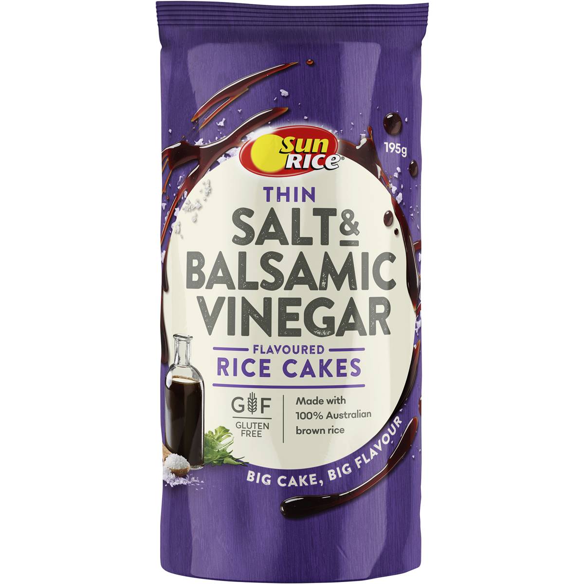Calories in Sunrice Rice Cakes Sea Salt & Balsamic Vinegar