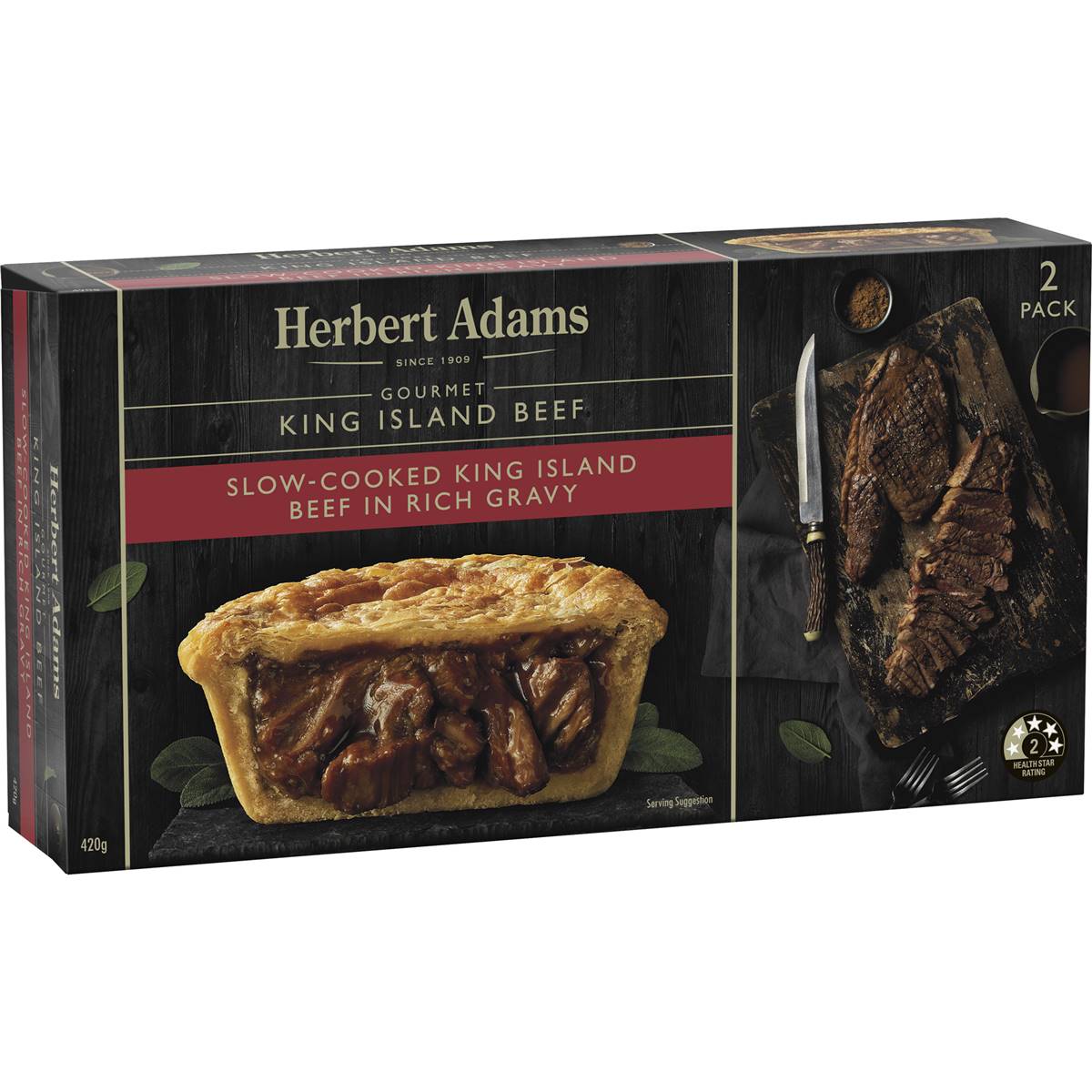 Calories in Herbert Adams Sausage Rolls King Island Beef calcount