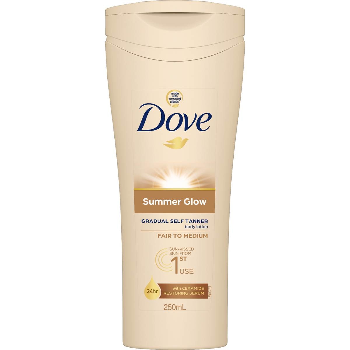 Dove Summer Glow Body Lotion Self Gradual Tanner Fair To Medium 250mL