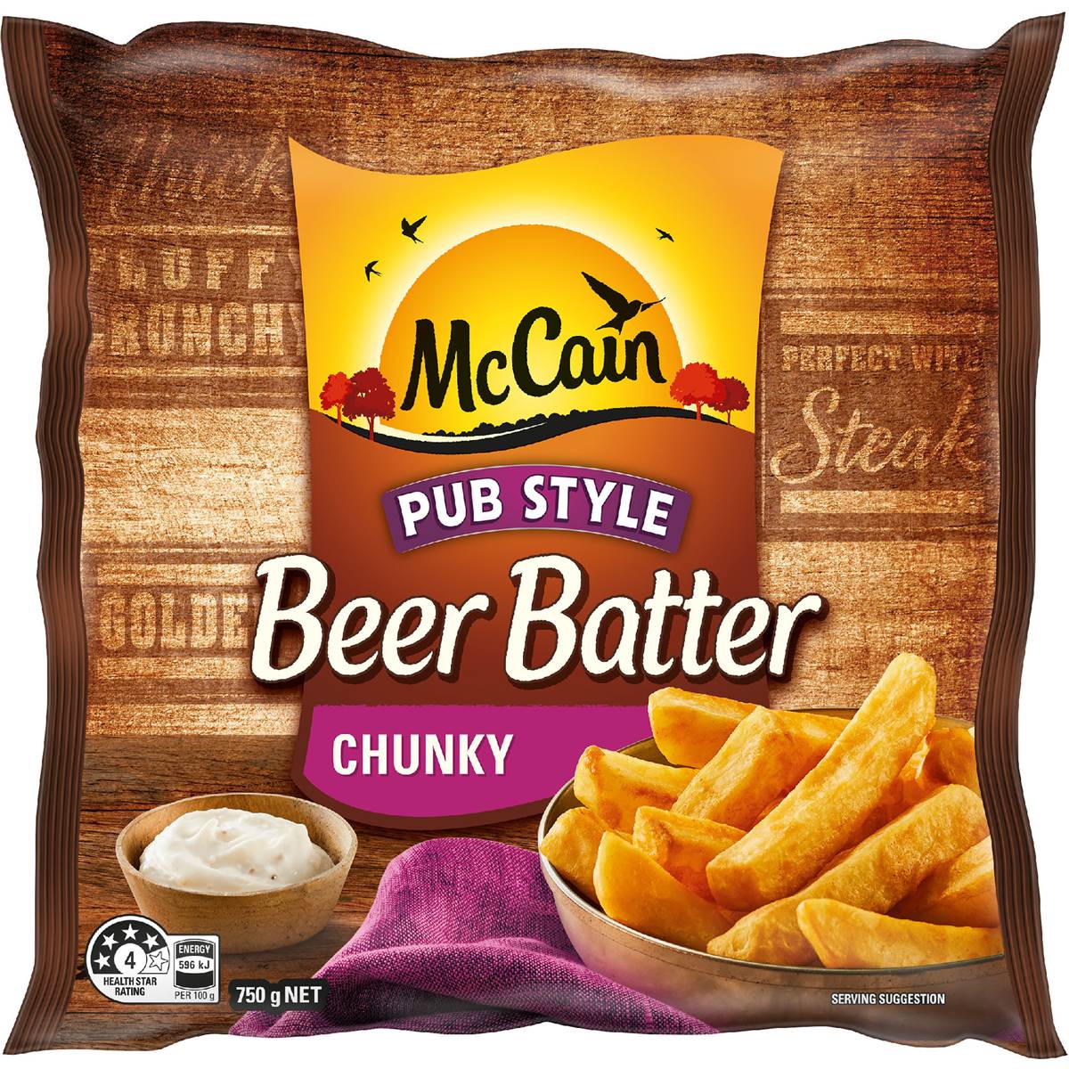 McCain Pub Styles Beer Batter Chunky Chips 750g