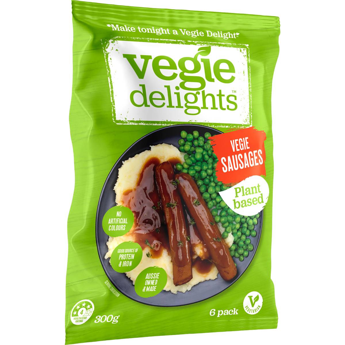 Calories in Vegie Delights Vegie Sausage
