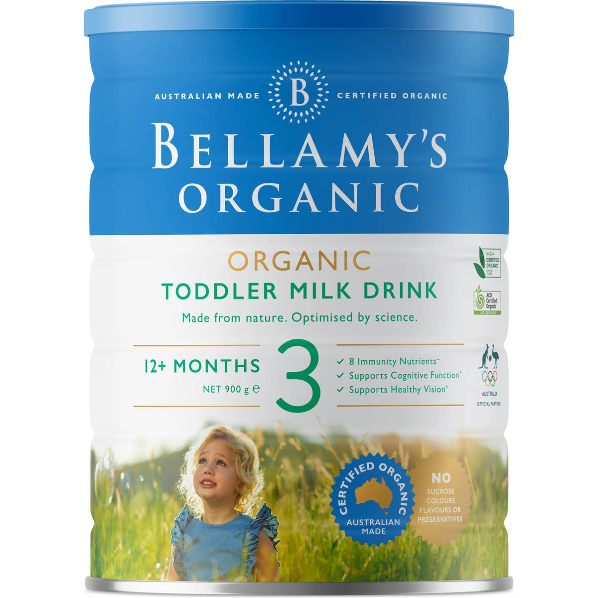 Calories in Bellamy's Organic Toddler Baby Formula Stage 3