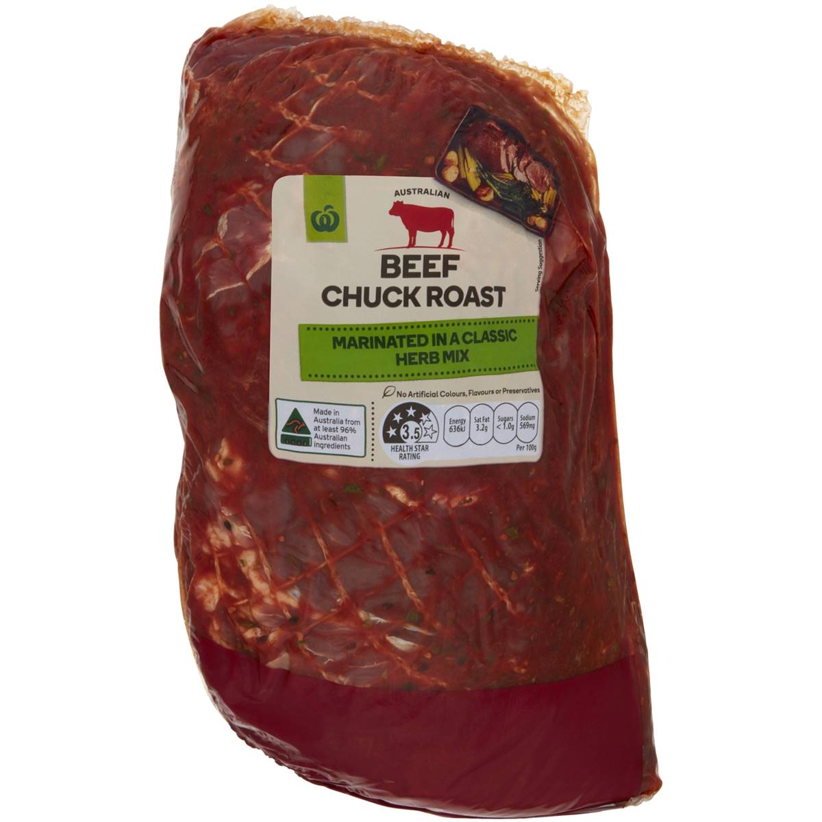 Calories in Woolworths Roast Beef Marinated In A Classic Herb Mix