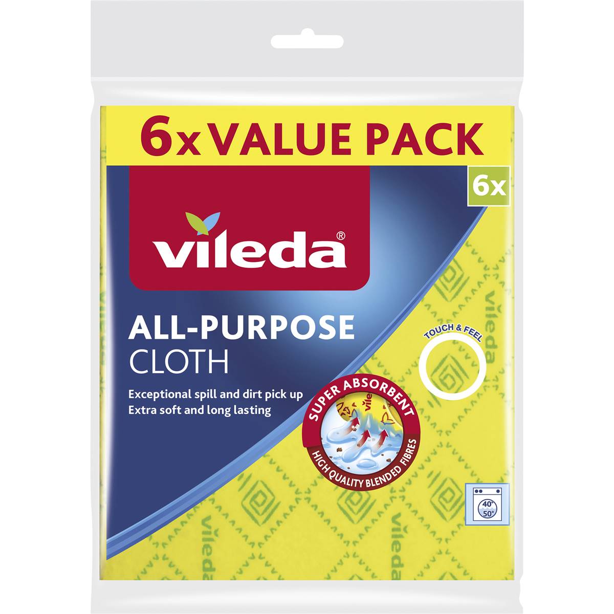 Vileda All Purpose Cloth 6 pack